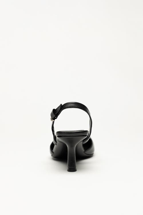 Want Les Essentiels De La Vie Want Les Essentiels Holton Smooth Leather Slingback Heels In Black