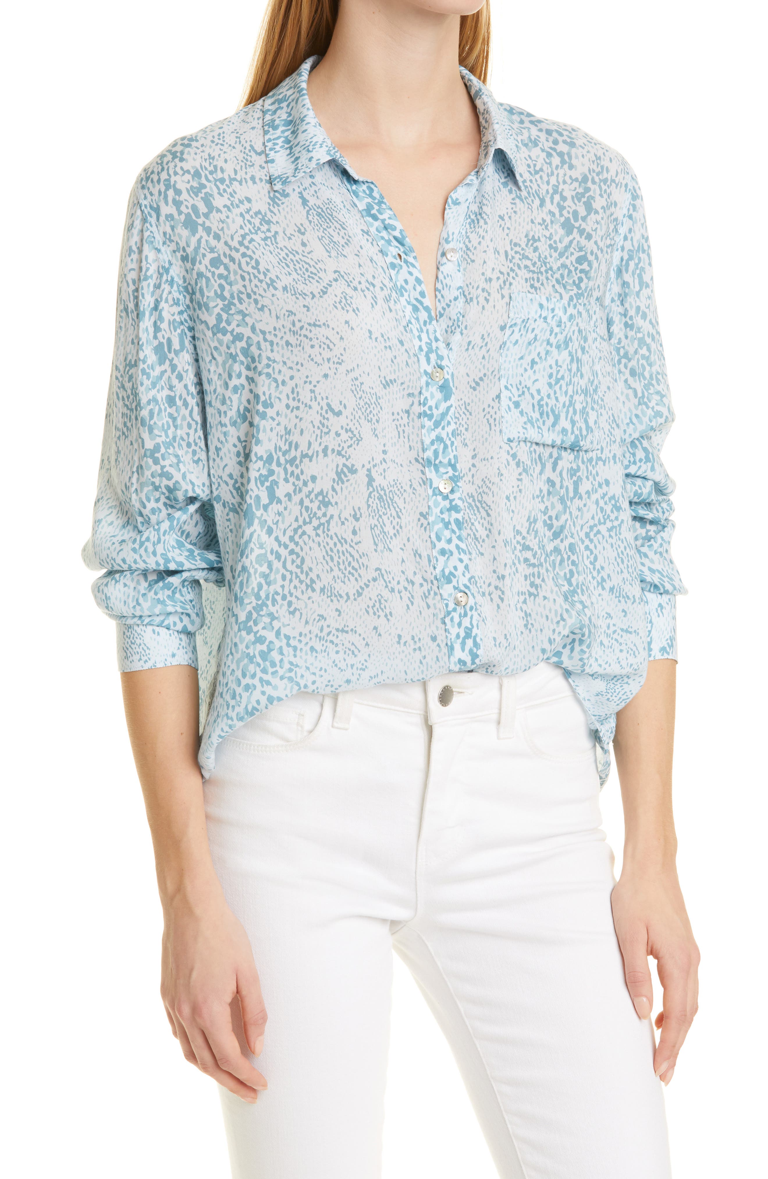 Rails Josephine Snakeskin Print Blouse 