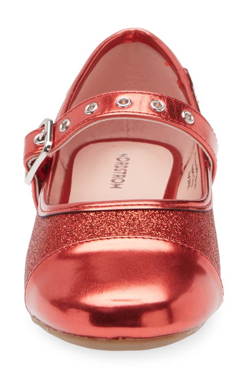 Shop Nordstrom Kids' Everlee Mary Jane Flat In Red Glitter