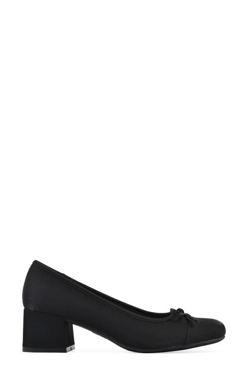 Cliffs By White Mountain Lately Round Toe Pump In Black Shimmer Fabric