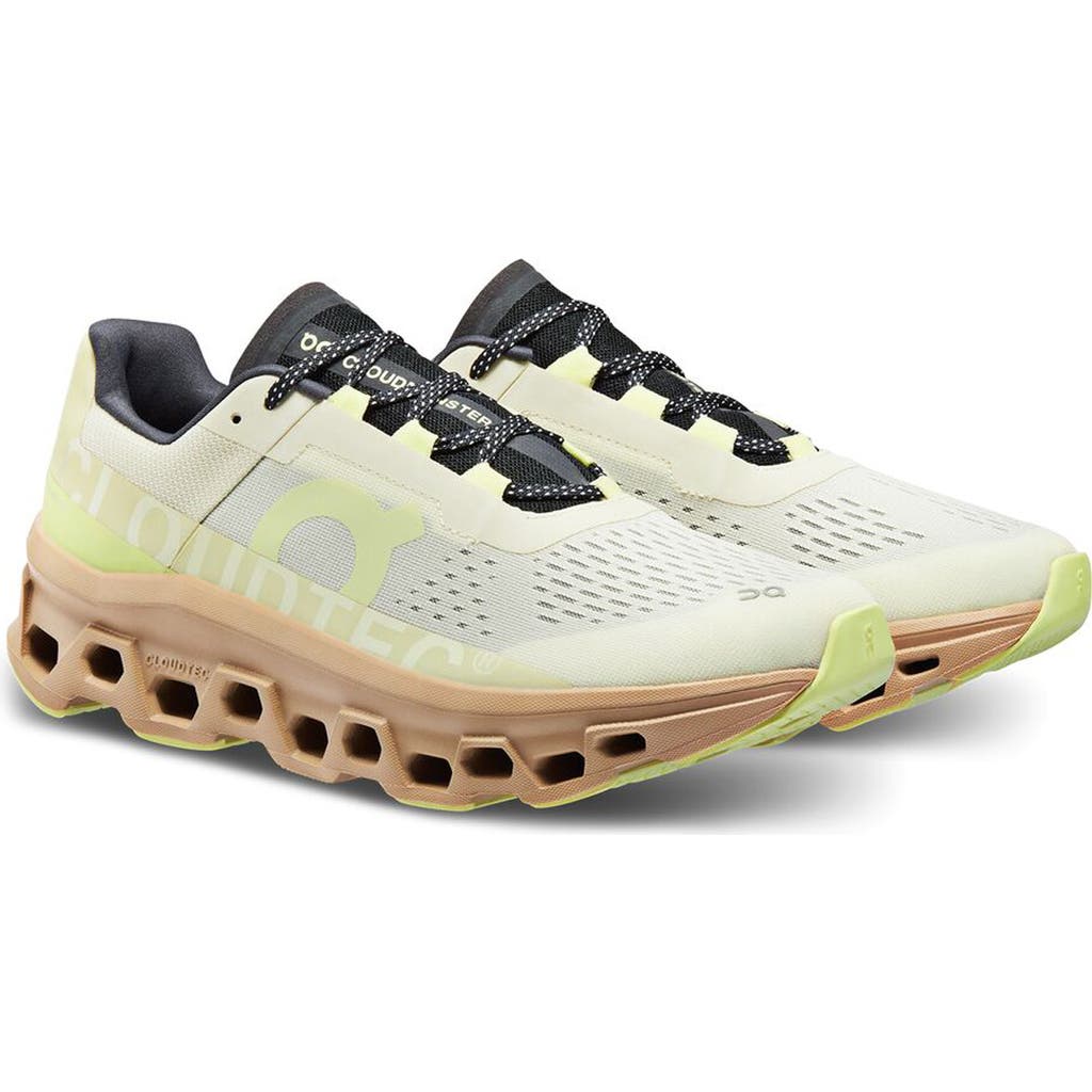 On Cloudmster Running Shoe In Cream/dune