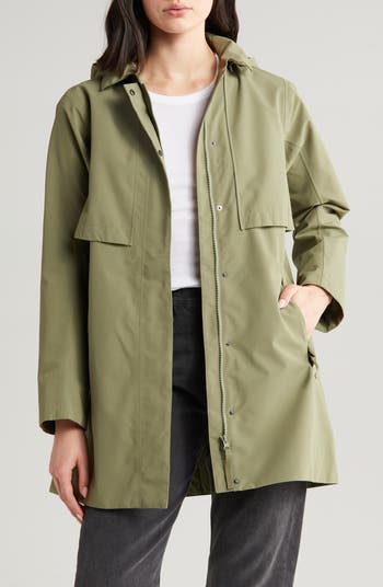 Khaki raincoat deals