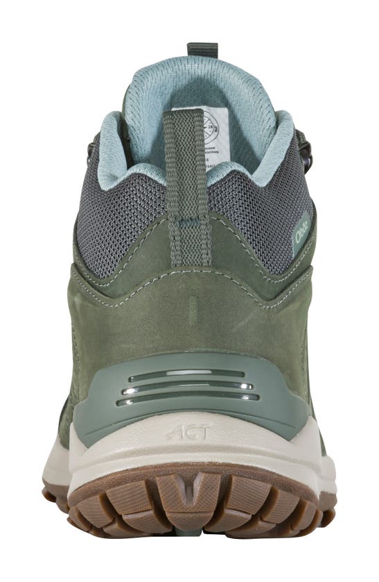 Shop Oboz Sypes Mid B-dry Hiking Sneaker In Thyme