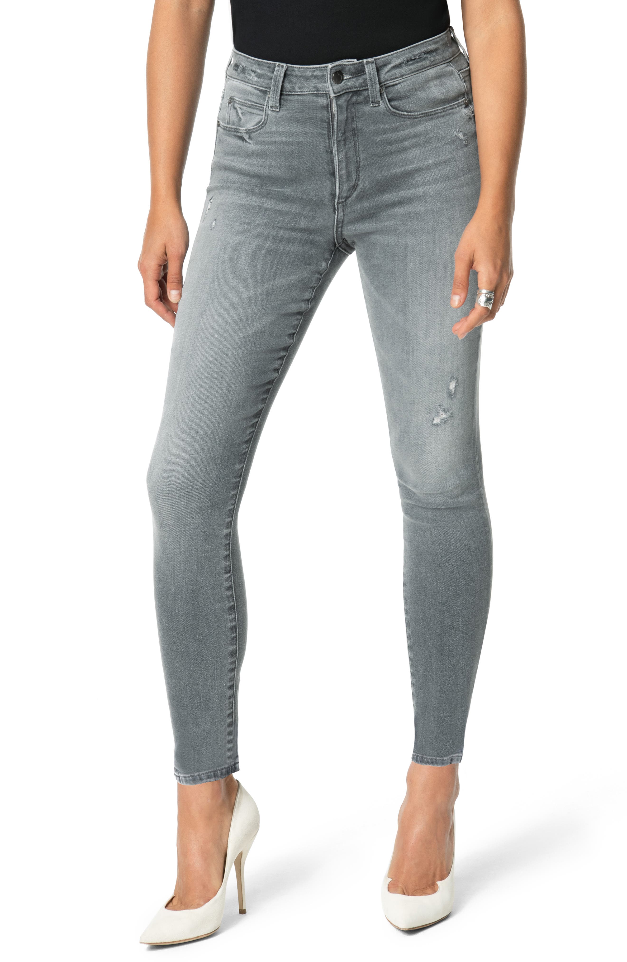 Joe's Flawless The Hi Honey High Waist Destroyed Hem Ankle Skinny