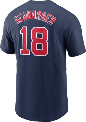 Nike Men's Nike Kyle Schwarber Navy Boston Red Sox Name & Number T