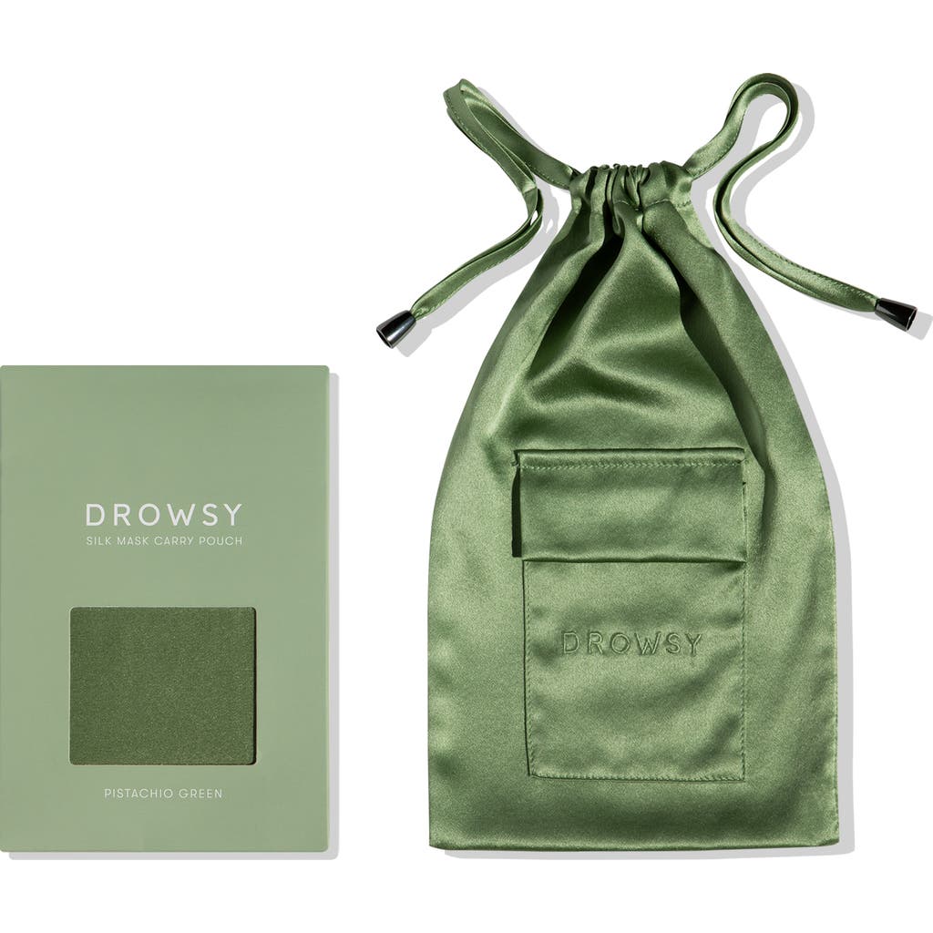 Drowsy Sleep Co . Silk Carry Pouch In Pistachio