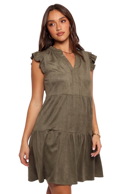 Petal And Pup Petal & Pup Alyx Faux Suede Minidress In Green