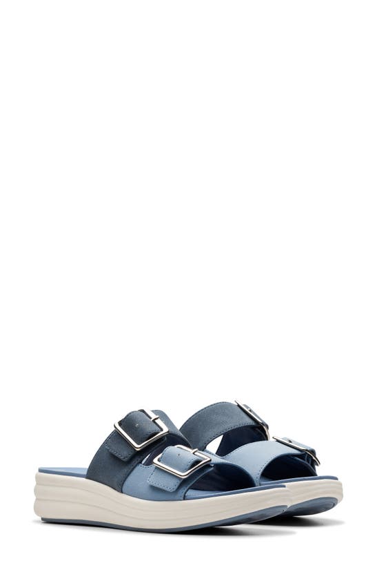 Shop Clarks ® Drift Buckle Slide Sandal In Denim Combi