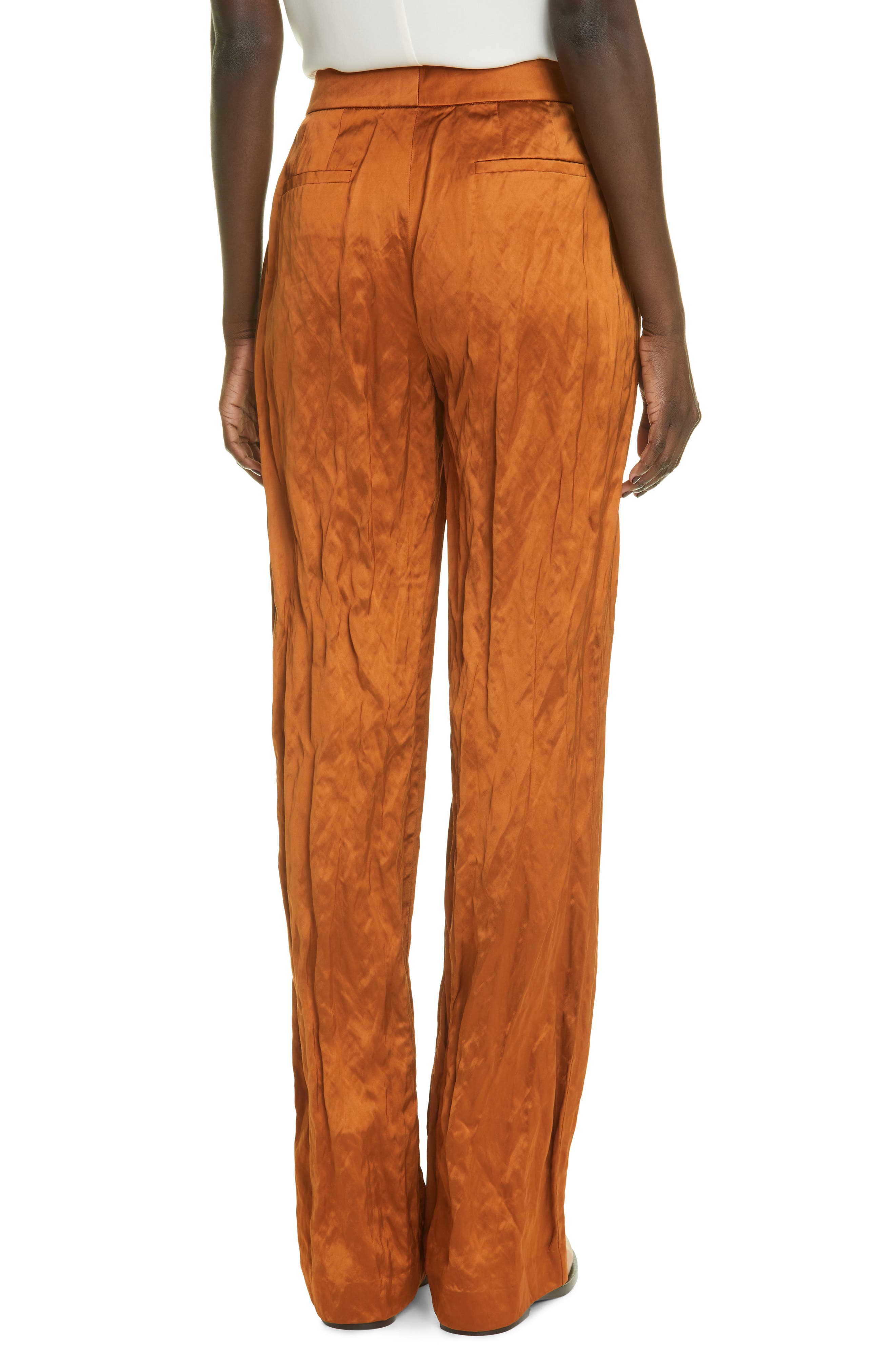 Crushed Satin Wide Leg Pants | Nordstrom