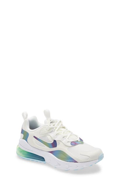Nike Kids' Air Max 270 React Sneaker In White/ Platinum