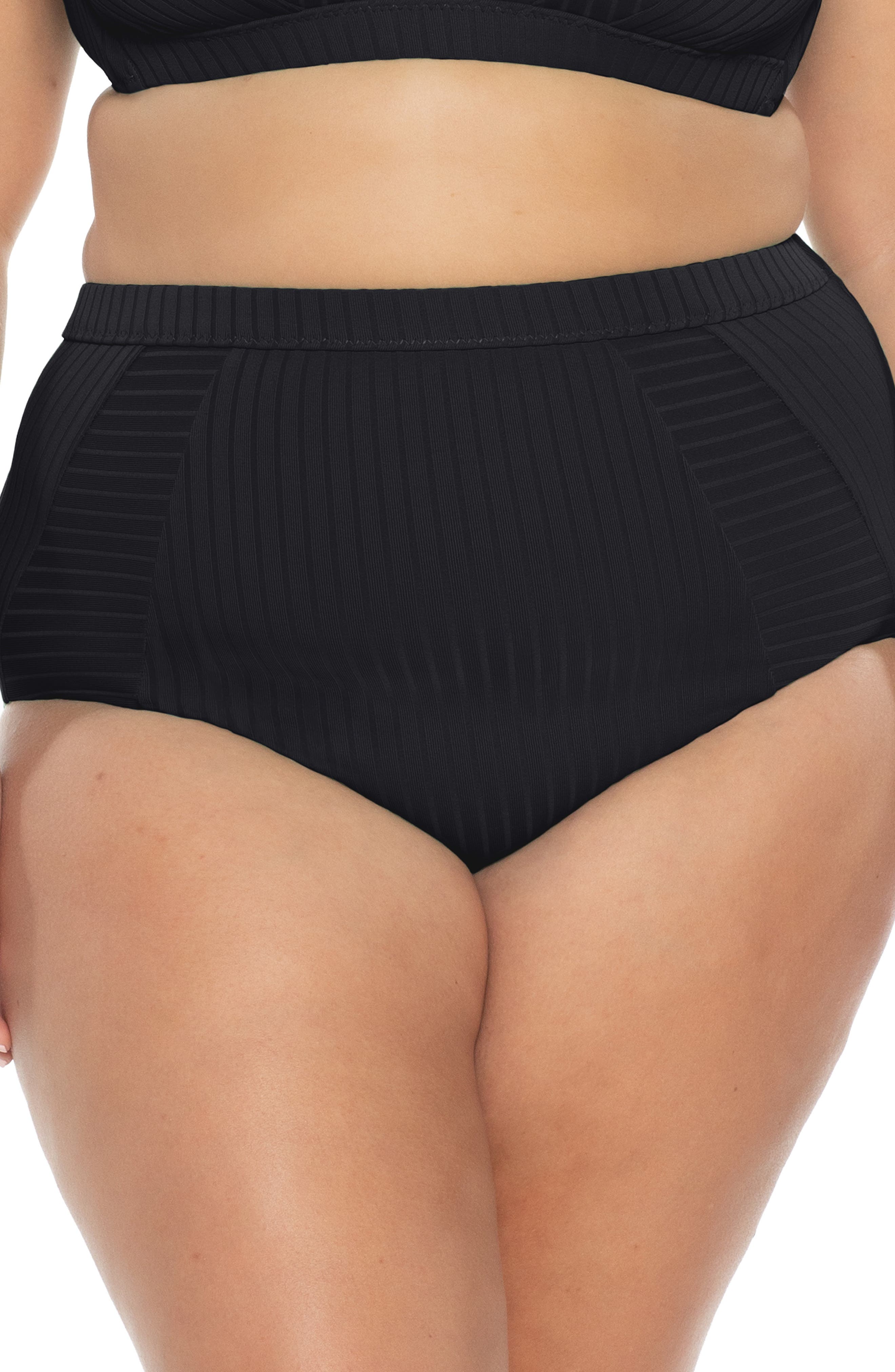 Plus Size Becca Etc. Loreto Bikini Bottoms, Black