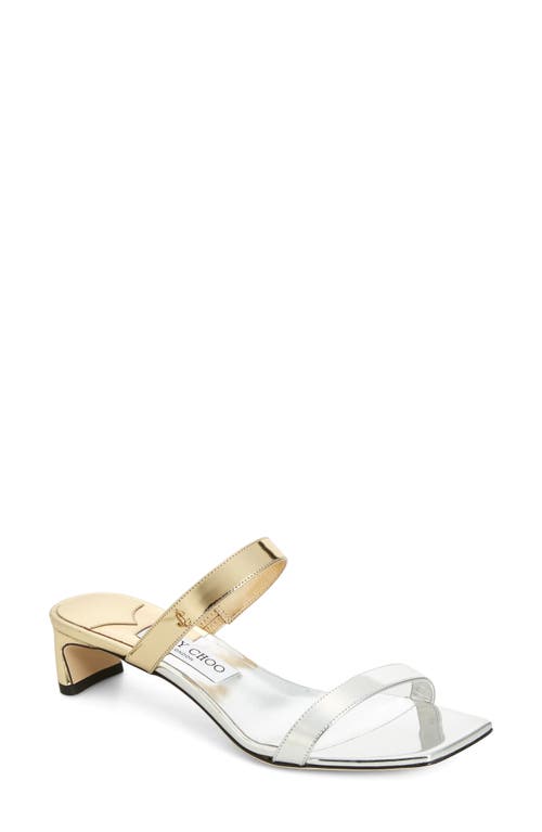 Jimmy Choo Kyda Slide Sandal In Silver/gold