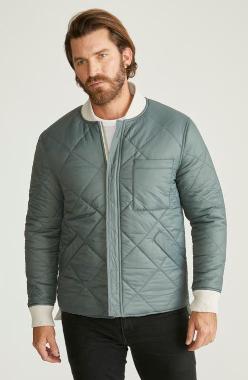 Robert Graham Reversible Quilted Bomber Jacket In Stone/stormy