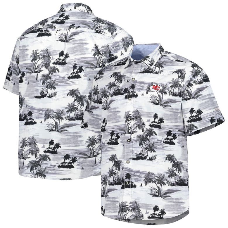 Tommy Bahama White Kansas City Chiefs Sport Tropical Horizons Button-up Shirt In Black