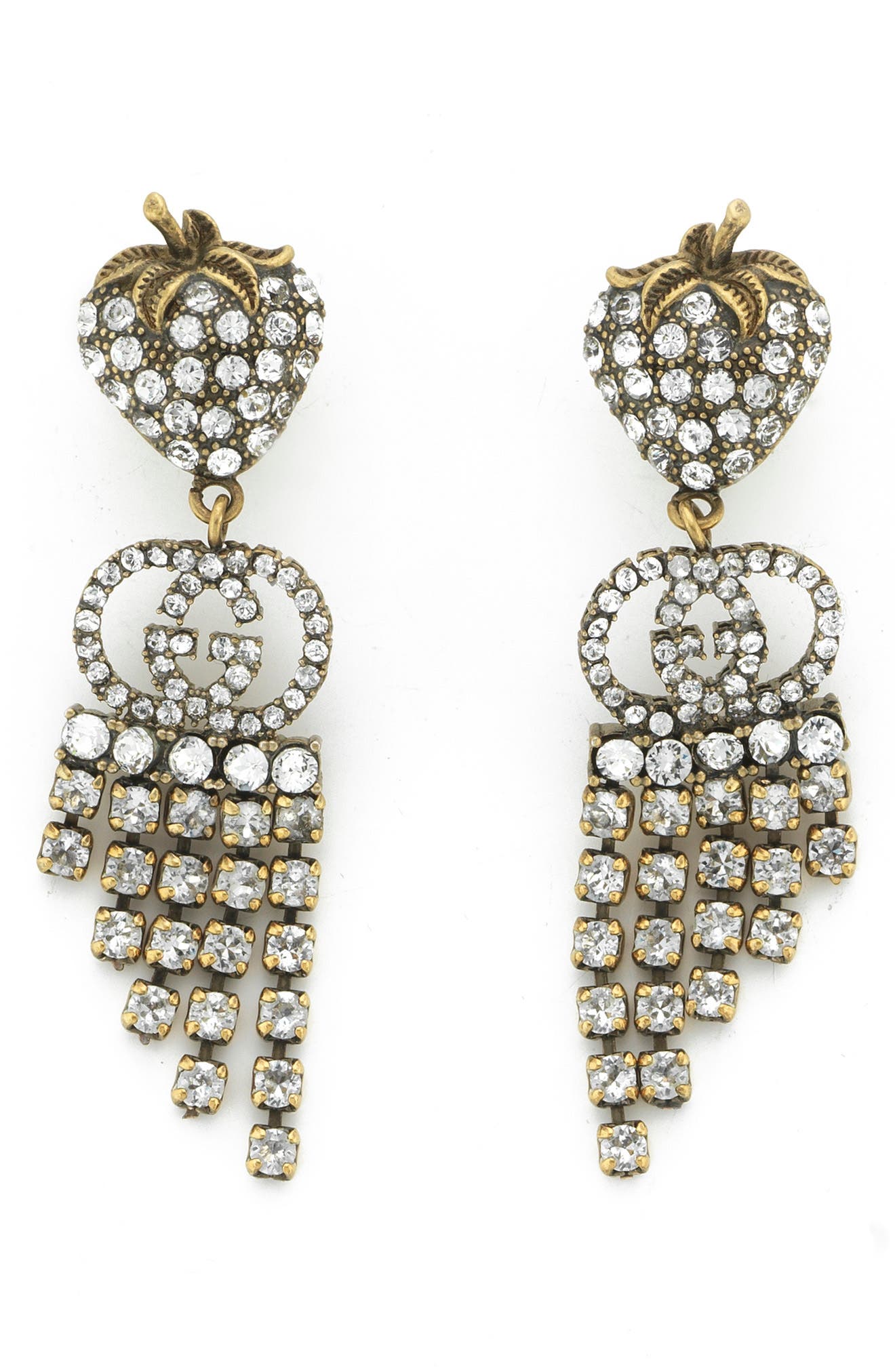 gucci crystal earrings