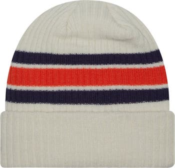 NFL New Era Raiders Black Gray White Striped LOGO Beanie Winter Stocking Hat