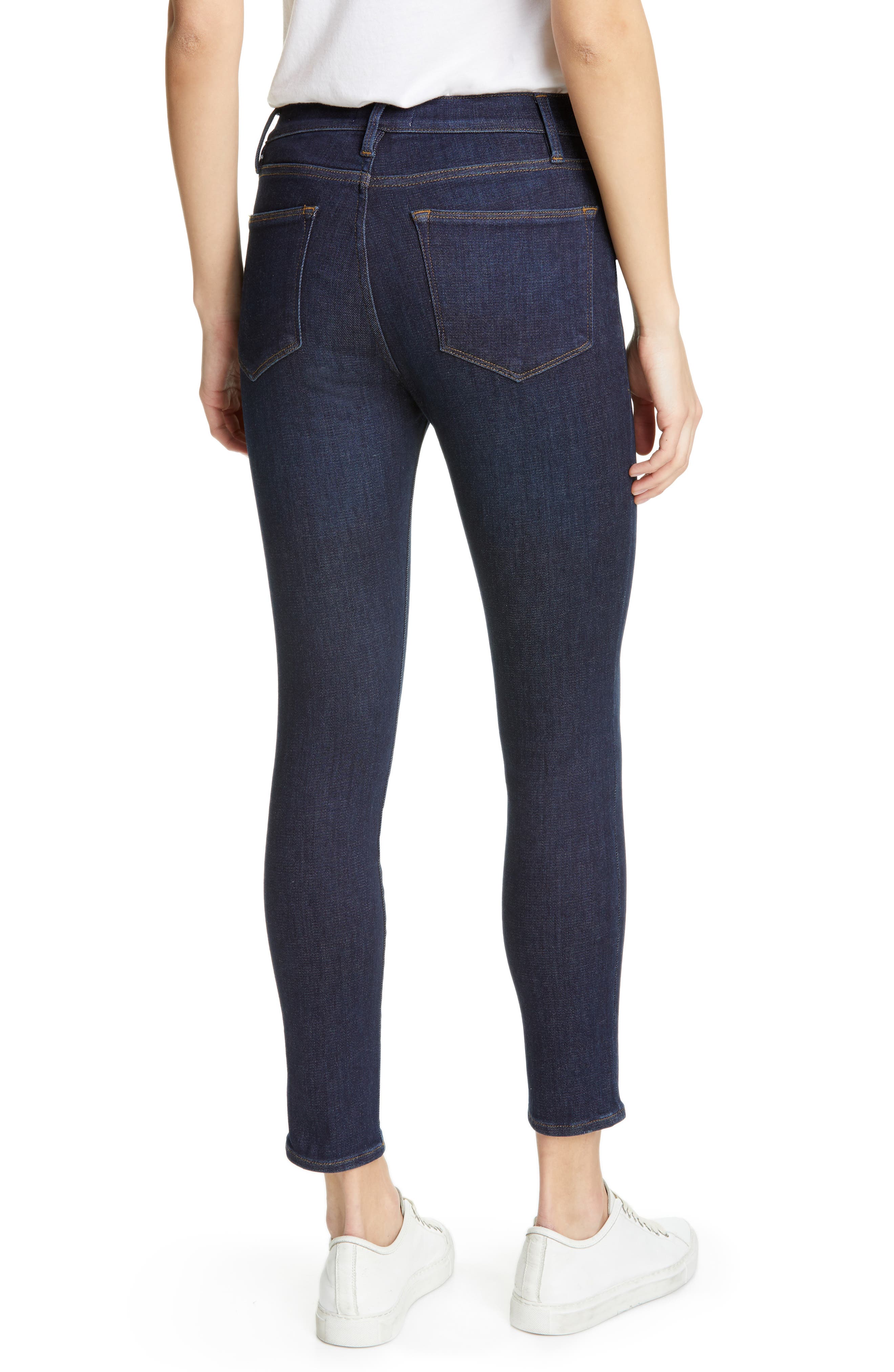 frame le high waist crop skinny jeans