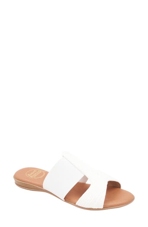 Shop Andre Assous André Assous Noor Raffia Slide Sandal In White