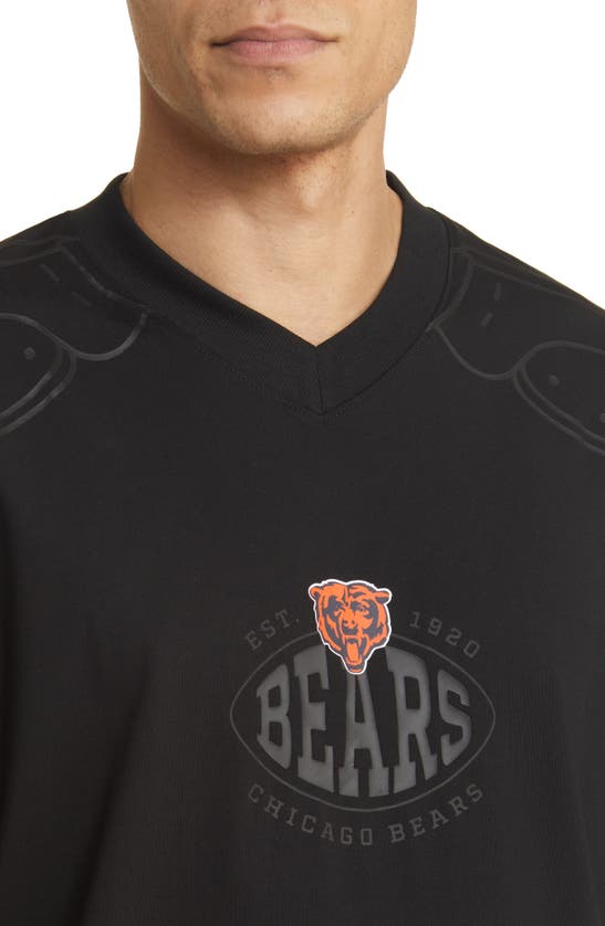 Shop Hugo Boss Boss X Nfl Tackle Graphic T-shirt In Chicago Bears Black