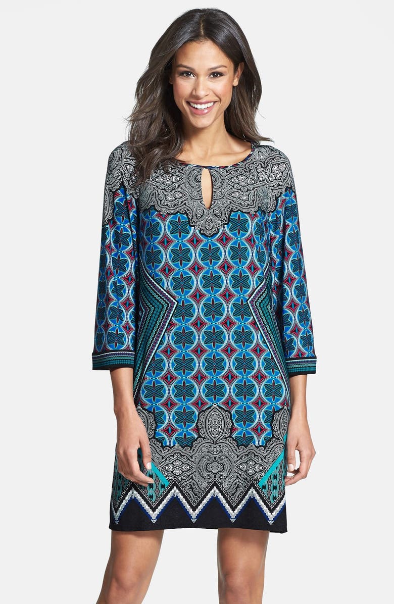 Laundry by Shelli Segal Print Matte Jersey Shift Dress | Nordstrom