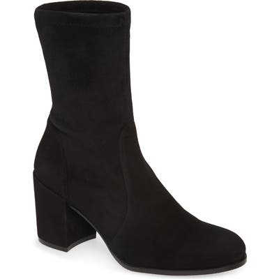 Stuart Weitzman Block Heel Bootie- Black