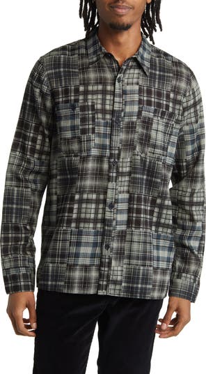 Ahmad Patchwork Plaid Button-Up Shirt