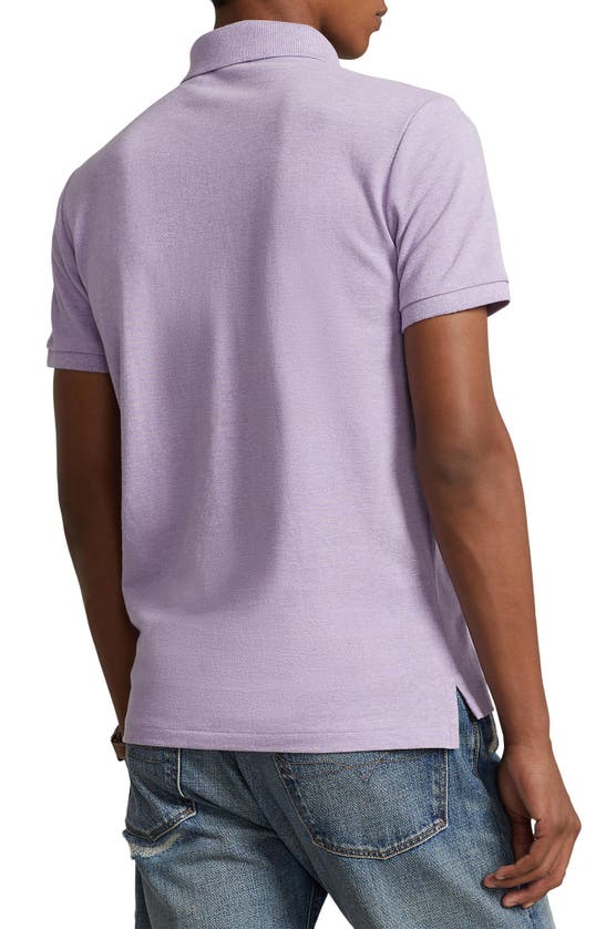 Shop Polo Ralph Lauren Cotton Piqué Polo In Pastel Purple Heather