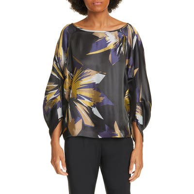 Zero + Maria Cornejo Beetle Floral Jacquard Top, Black