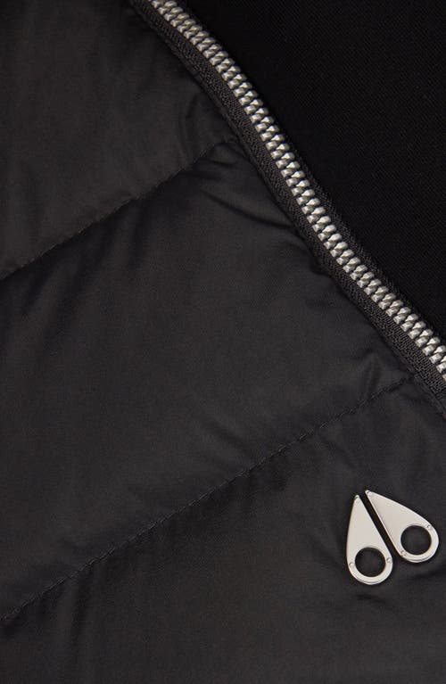 Moose Knuckles Naomi 800 Fill Power Down Hybrid Jacket In Black