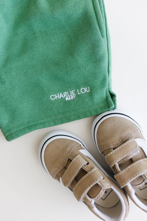 Charlie Lou Baby ® Cool Kid Athleisure Shorts With Pockets In Green