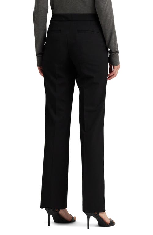 Shop Lauren Ralph Lauren Straight Leg Pants In Black