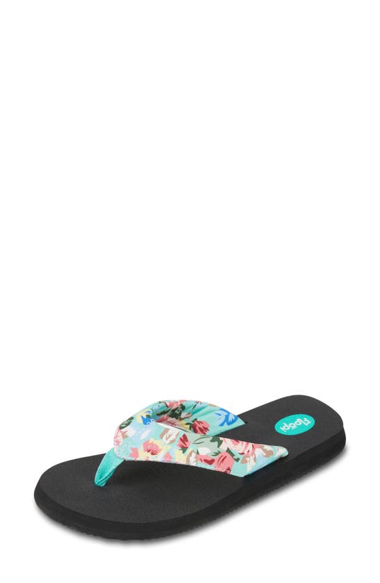 Floopi Isabella Yoga Flip Flop In Teal