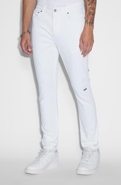 Ksubi Chitch Polar Krystal Slim Fit Jeans In White