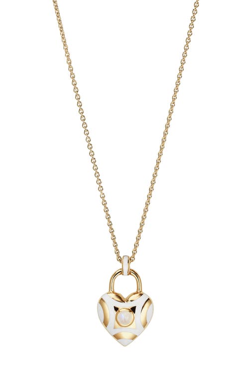 Cast The Pop Heart Charm Necklace in White at Nordstrom, Size 18