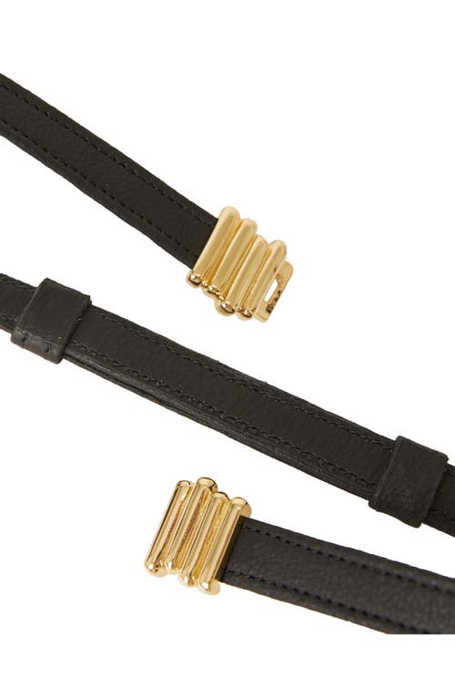 B-low The Belt Diem Leather Belt In Black Gold