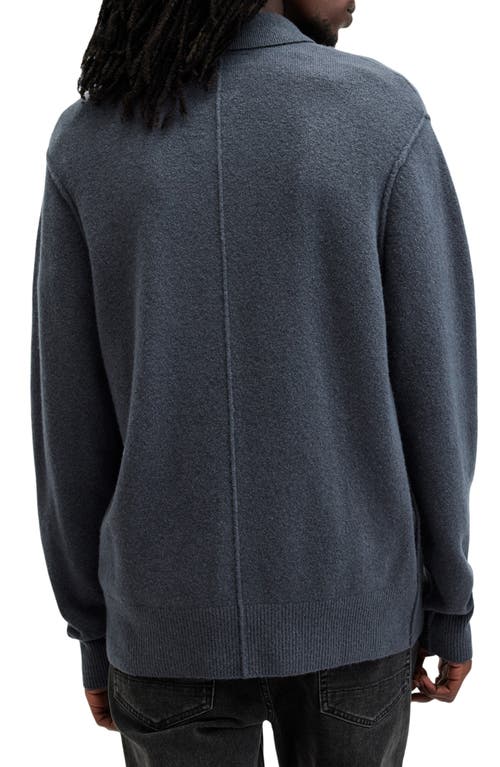 Shop Allsaints Statten Polo Sweater In Smith Blue