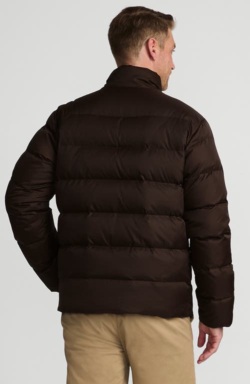 Lands' End Wide Channel 600 Down Puffer Jacket In Rich Coffee