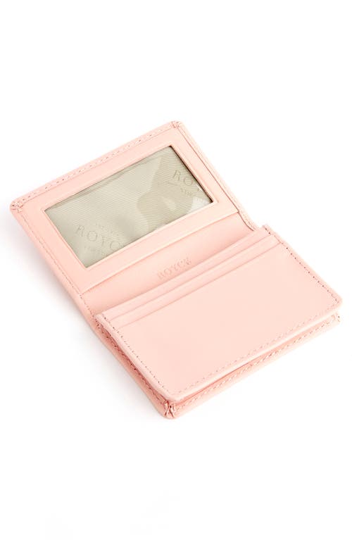 Royce New York Leather Card Case In Light Pink