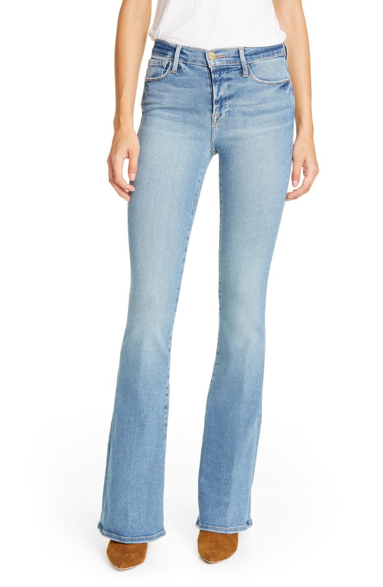 FRAME Forever Karlie High Waist Flare Jeans (Dupont Drive) (Tall ...