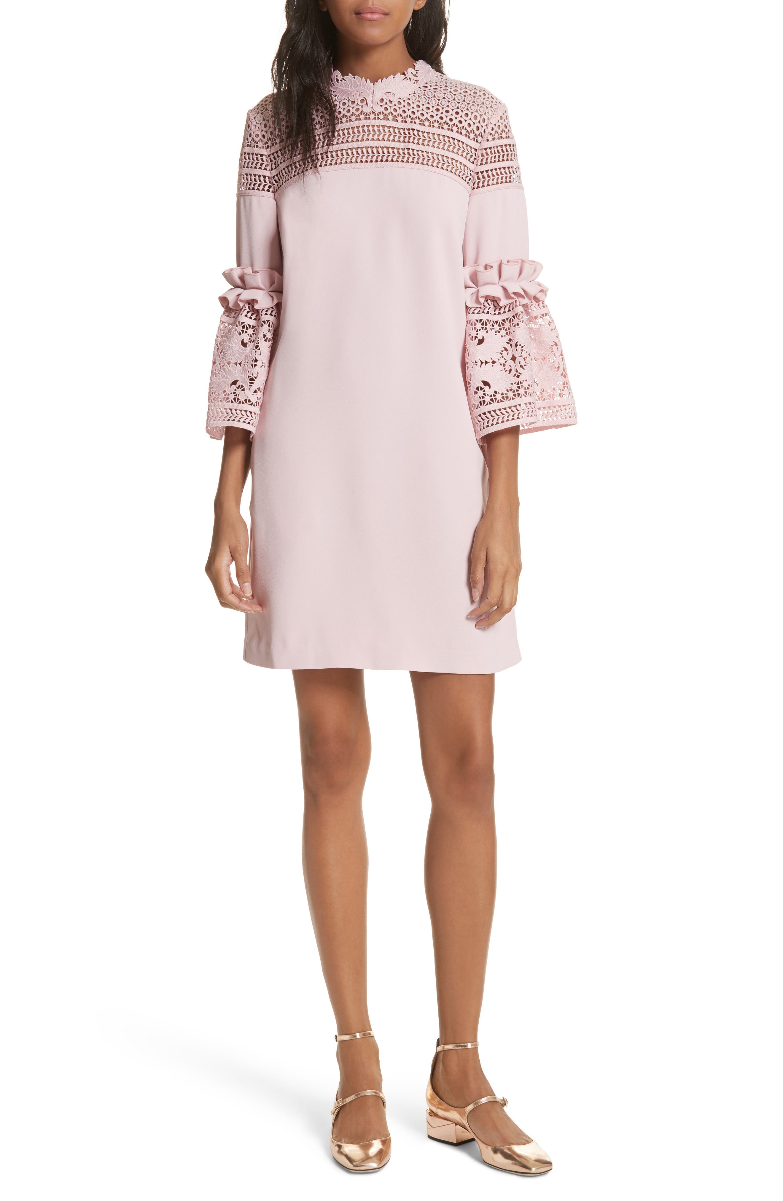 ted baker fluted sleeve dress