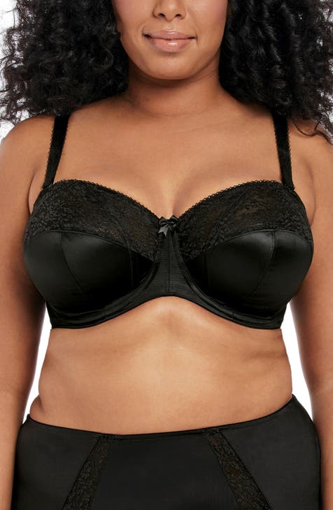 Goddess Women's Plus Size Sarah Medium Coverage Banded Underwire Bra,  Black, 34J at  Women's Clothing store