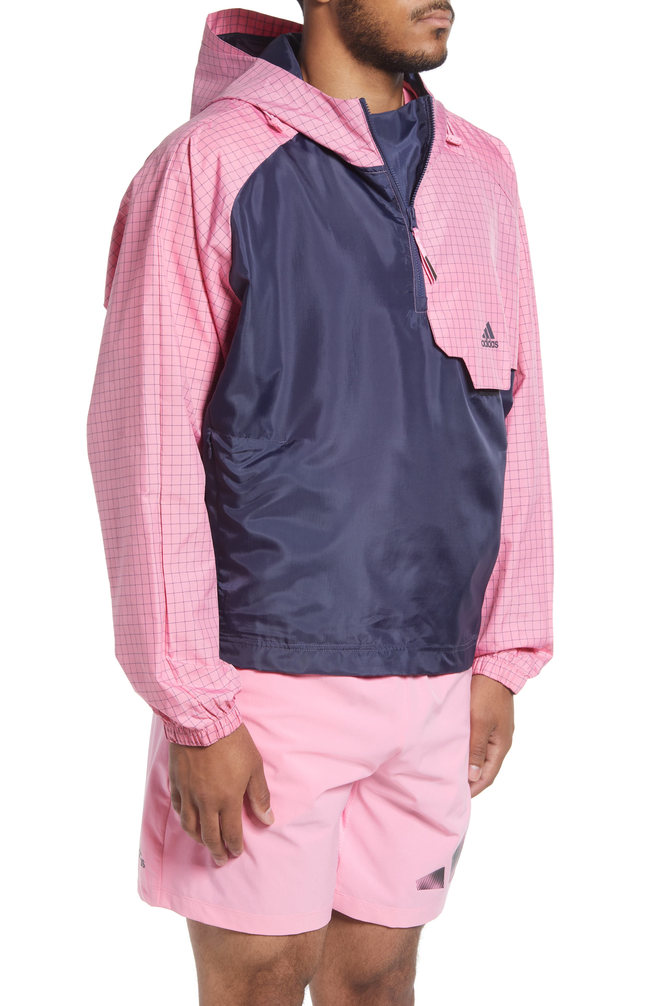 Adidas X-City Half Zip Windbreaker Jacket in Blipnk Shanav