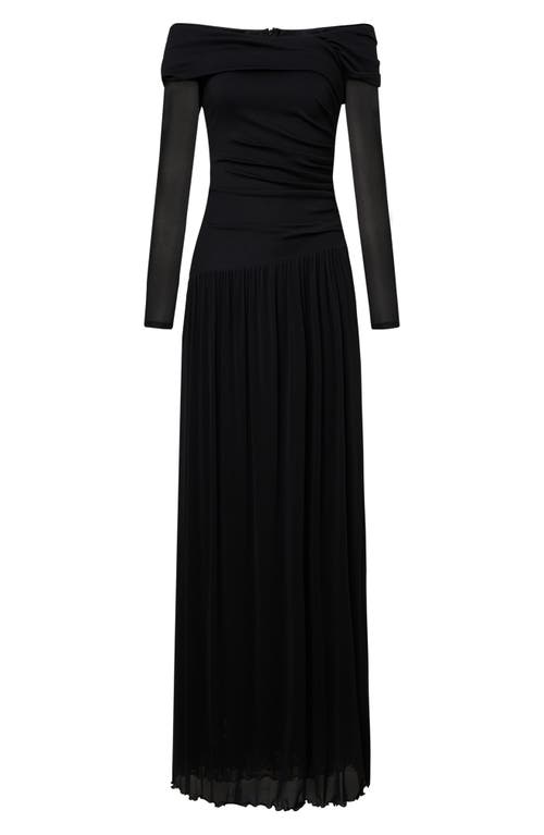 DVF Aron Off the Shoulder Gown in Black 