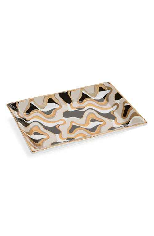 Nordstrom Catchall Jewelry Tray in Black- Abstract Gold