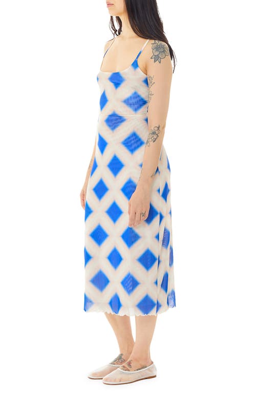 Shop Find Me Now Kai Tie Back Stretch Mesh Dress In Neptune