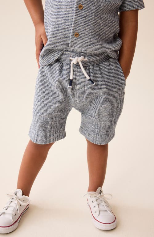 Shop Next Kids' Textured Button-up Shirt & Shorts In Grey