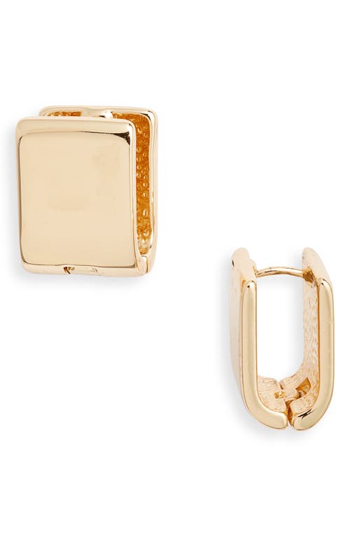 Shop Nordstrom Wide Flat Huggie Hoop Earrings In Gold