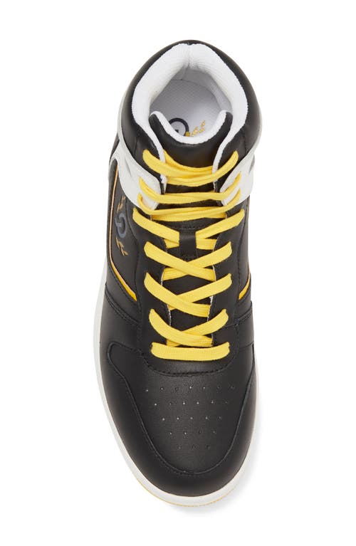 Official Program Court High Top Sneaker In Black/white/dark Yellow