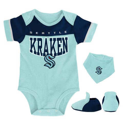 Lids Seattle Mariners Newborn & Infant Three-Piece Play Ball Raglan  Bodysuit, Booties Bib Set - White