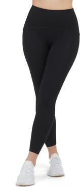 SPANX Solid Black Silver Leggings Size XL - 55% off